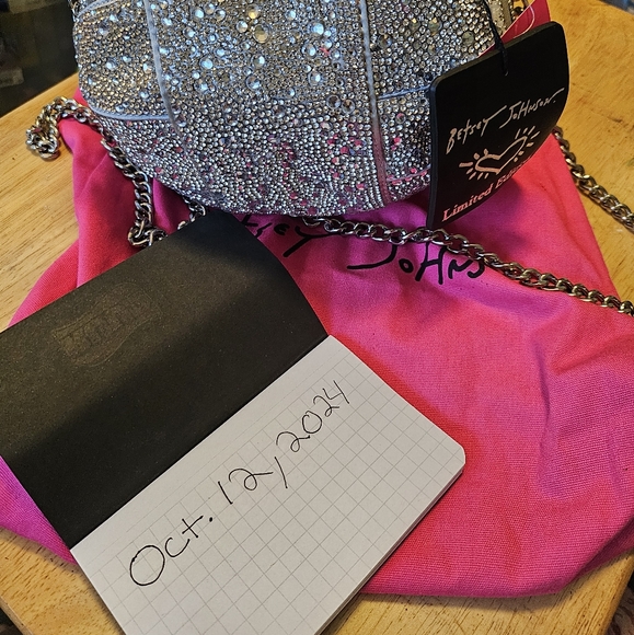 Betsey Johnson Limited Edition NYE 2020 Ball Drop Crossbody, Silver - Picture 9 of 9